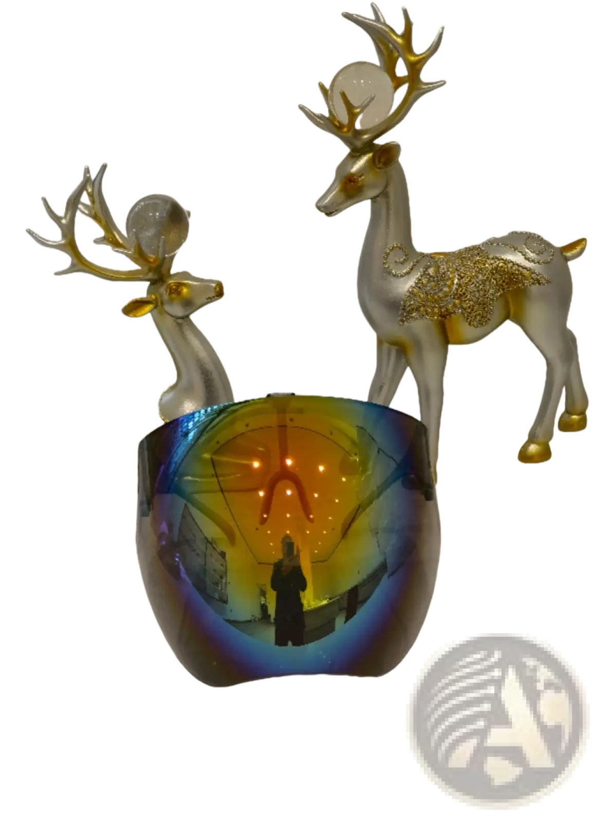 Multifunctional anti-splash iridescent shield sunglasses featuring a vibrant reflective motorcycle visor with rainbow hues