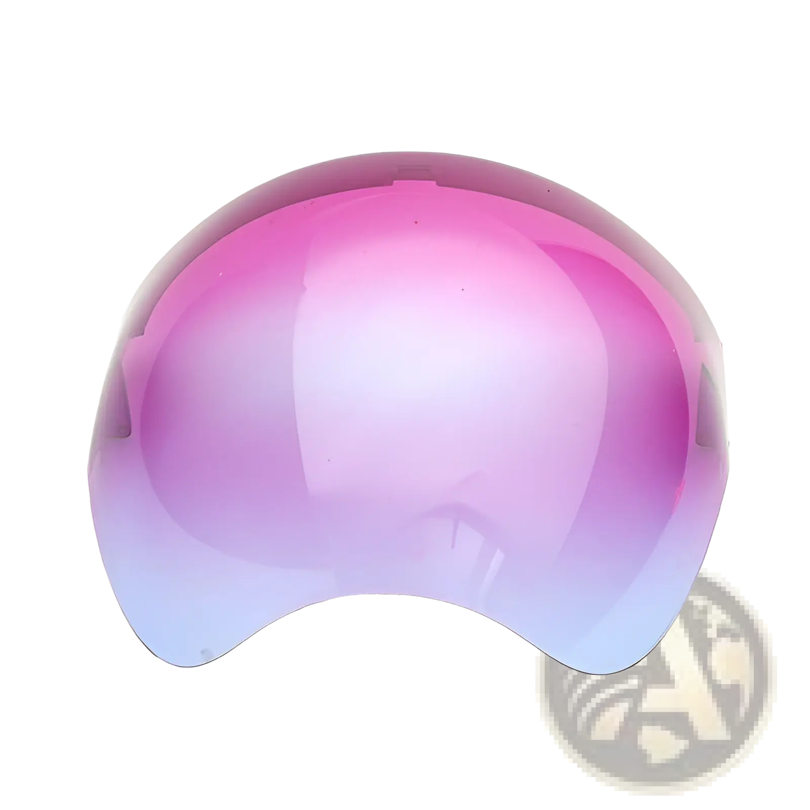 Multifunctional anti-splash iridescent shield sunglasses with a sleek curved visor featuring a pink to blue gradient tint
