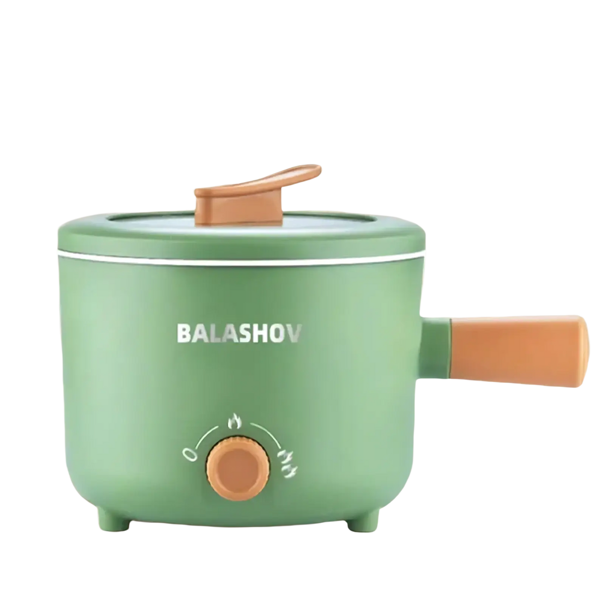 Mint green balashov multifunctional electric hot pot with wooden handle and lid knob nonstick rice cooker