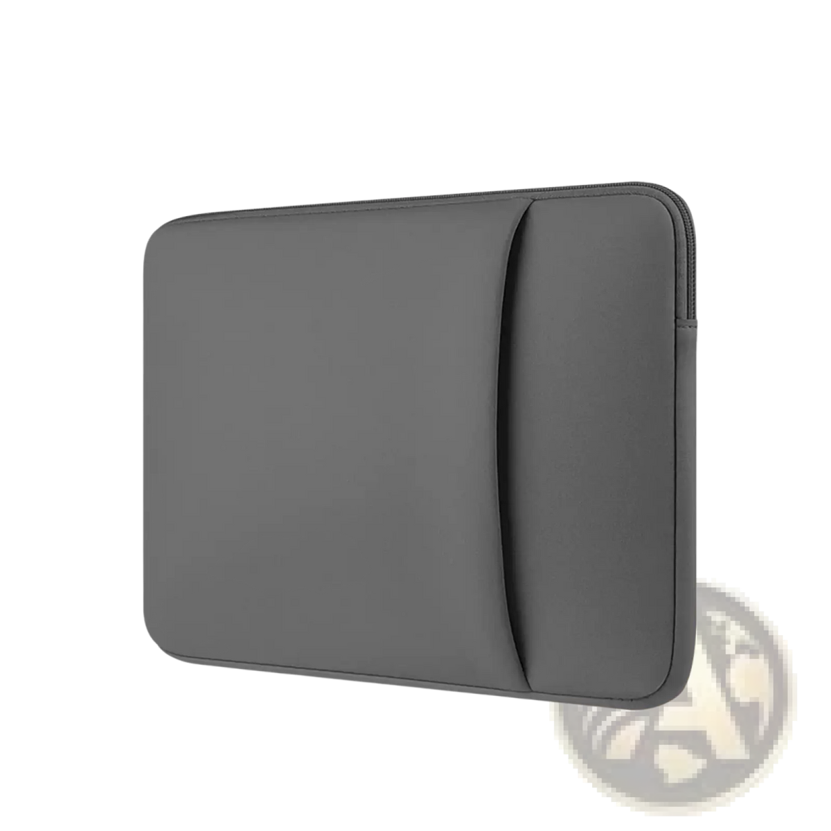 Multifunctional gray neoprene laptop sleeve 11 to 17 inch with smooth matte finish and subtle vertical seam detail