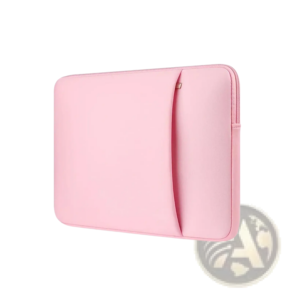 Multifunctional neoprene pink laptop sleeve with zipper closure and side pocket for 11 to 17 inch laptops