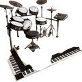 Music note area rug black and white living room carpet with piano key pattern and green musical note accents
