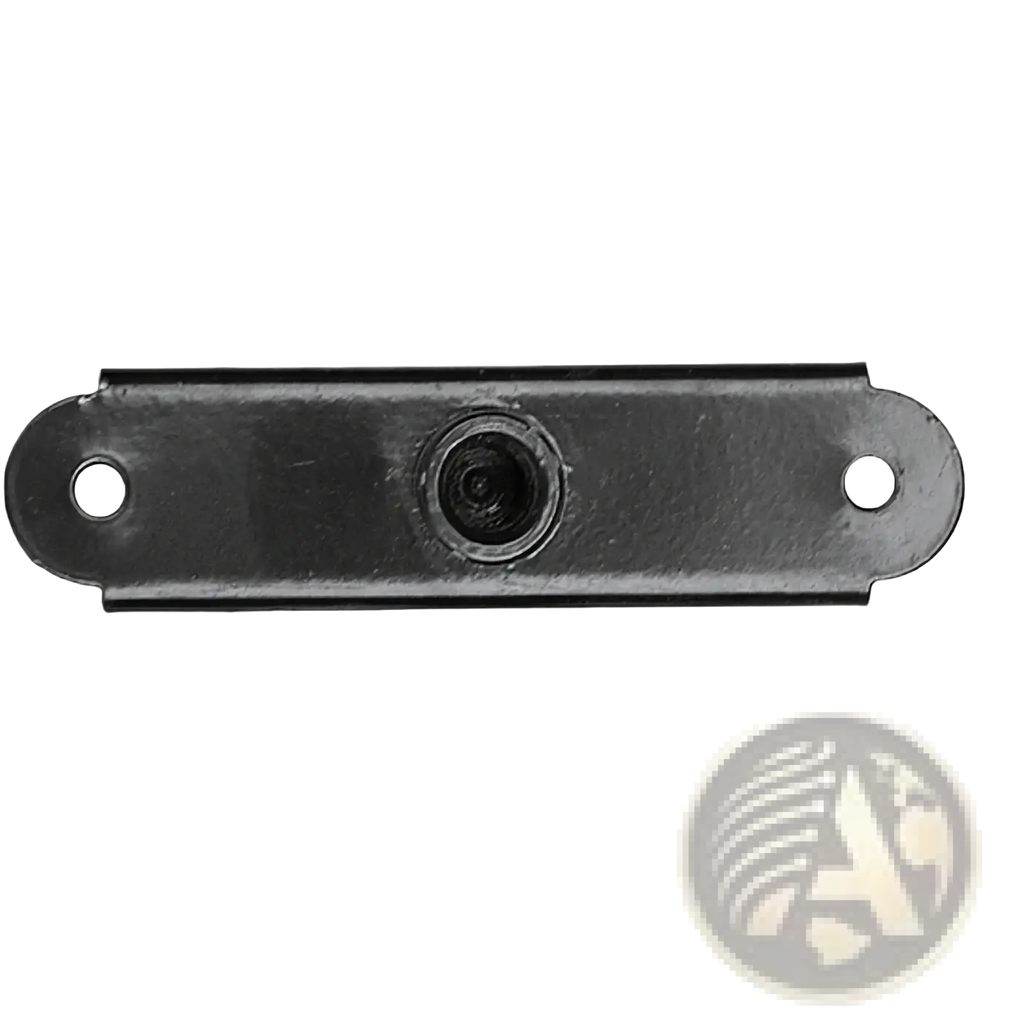 Black metal mounting bracket with two circular holes and central threaded hole from mw audio 5xt professional speaker accessory kit
