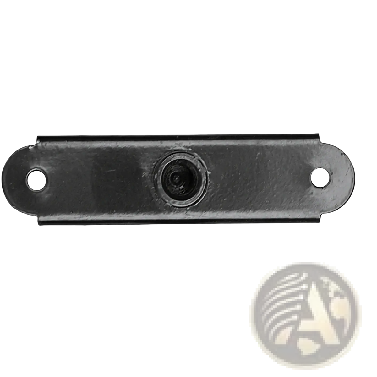 Black metal mounting bracket with two circular holes and central threaded hole from mw audio 5xt professional speaker accessory kit