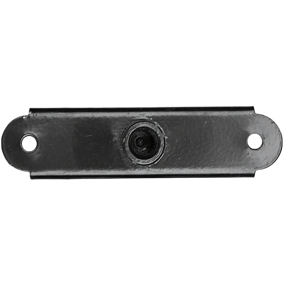 Black metal mounting bracket with two circular holes and central threaded hole from mw audio 5xt professional speaker accessory kit