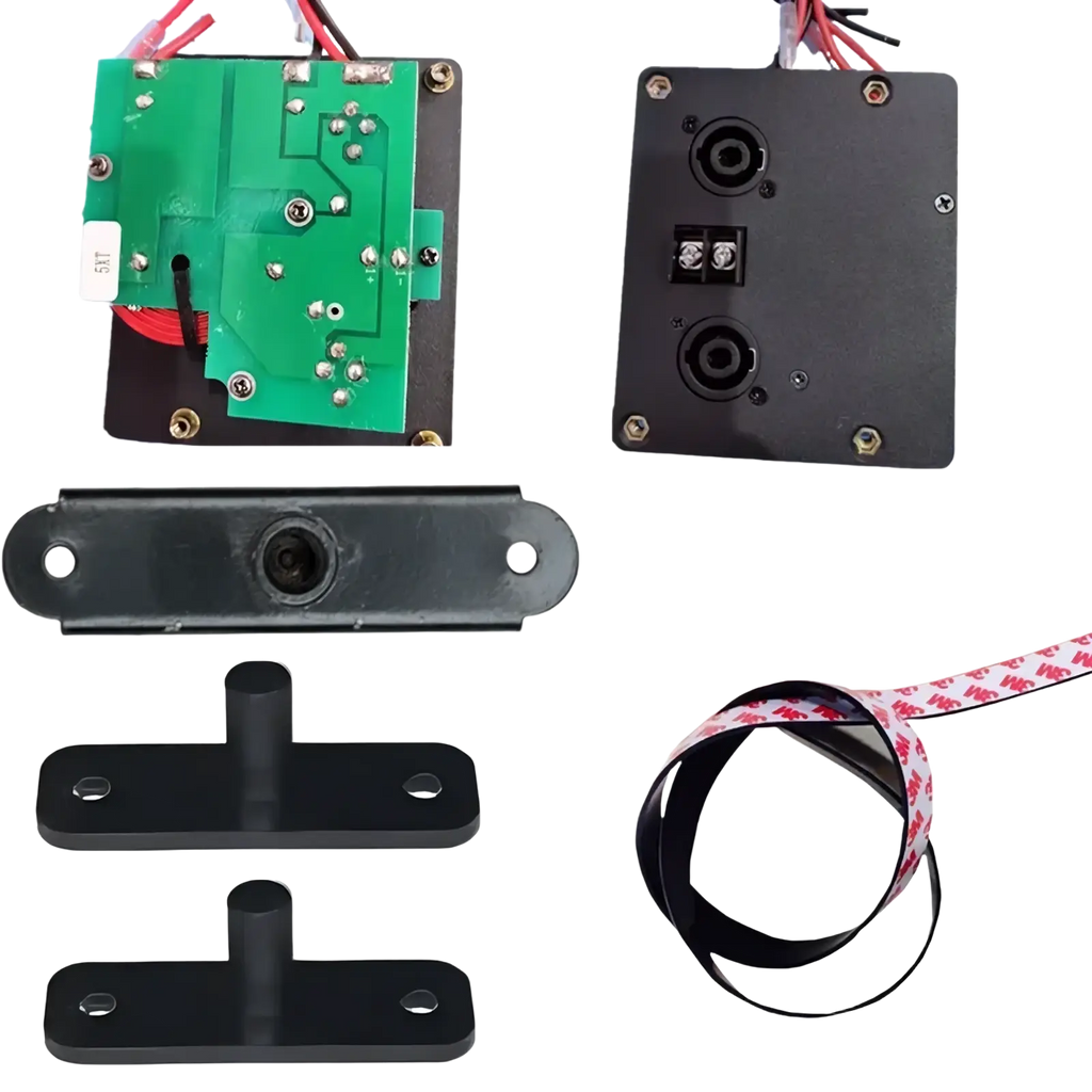 Mw Audio 5xt professional speaker accessory kit black rectangular motion sensor with green circuit board and two circular ports