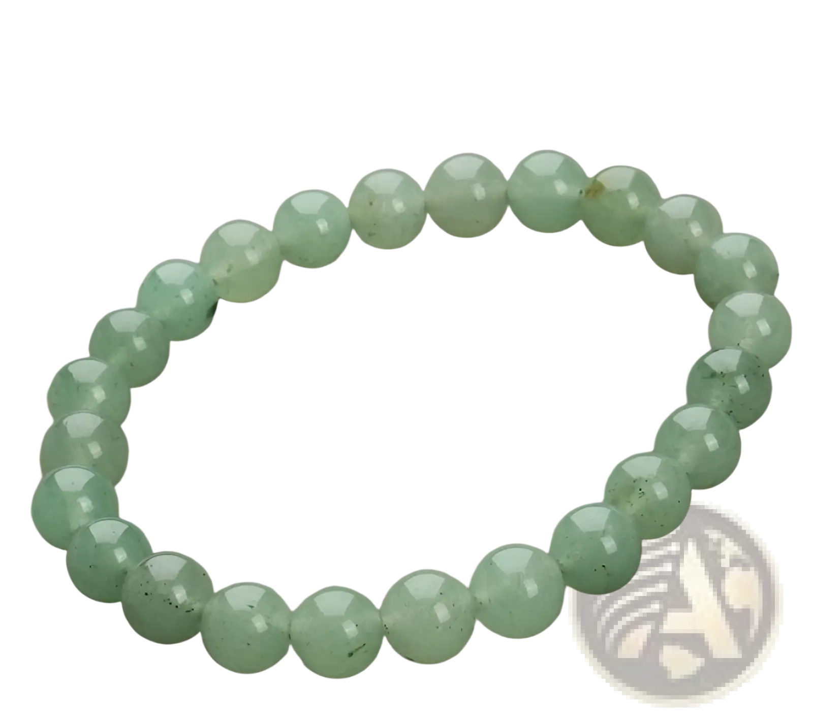 Natural polished gemstone and agate beaded bracelet with delicate light green faceted jade beads featuring subtle inclusions