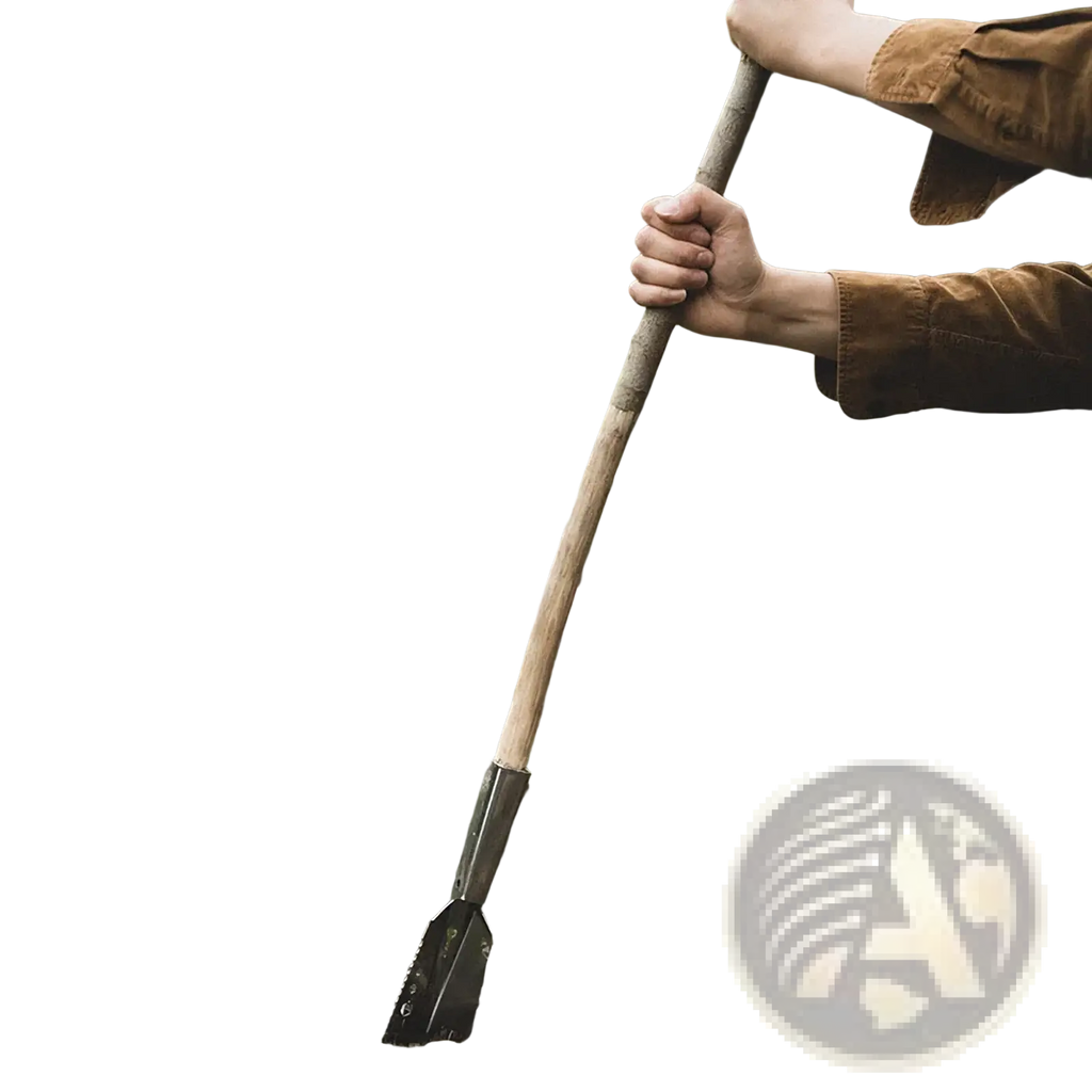 Naturehike multifunctional camping shovel with wooden handle and metal blade for tactical outdoor use