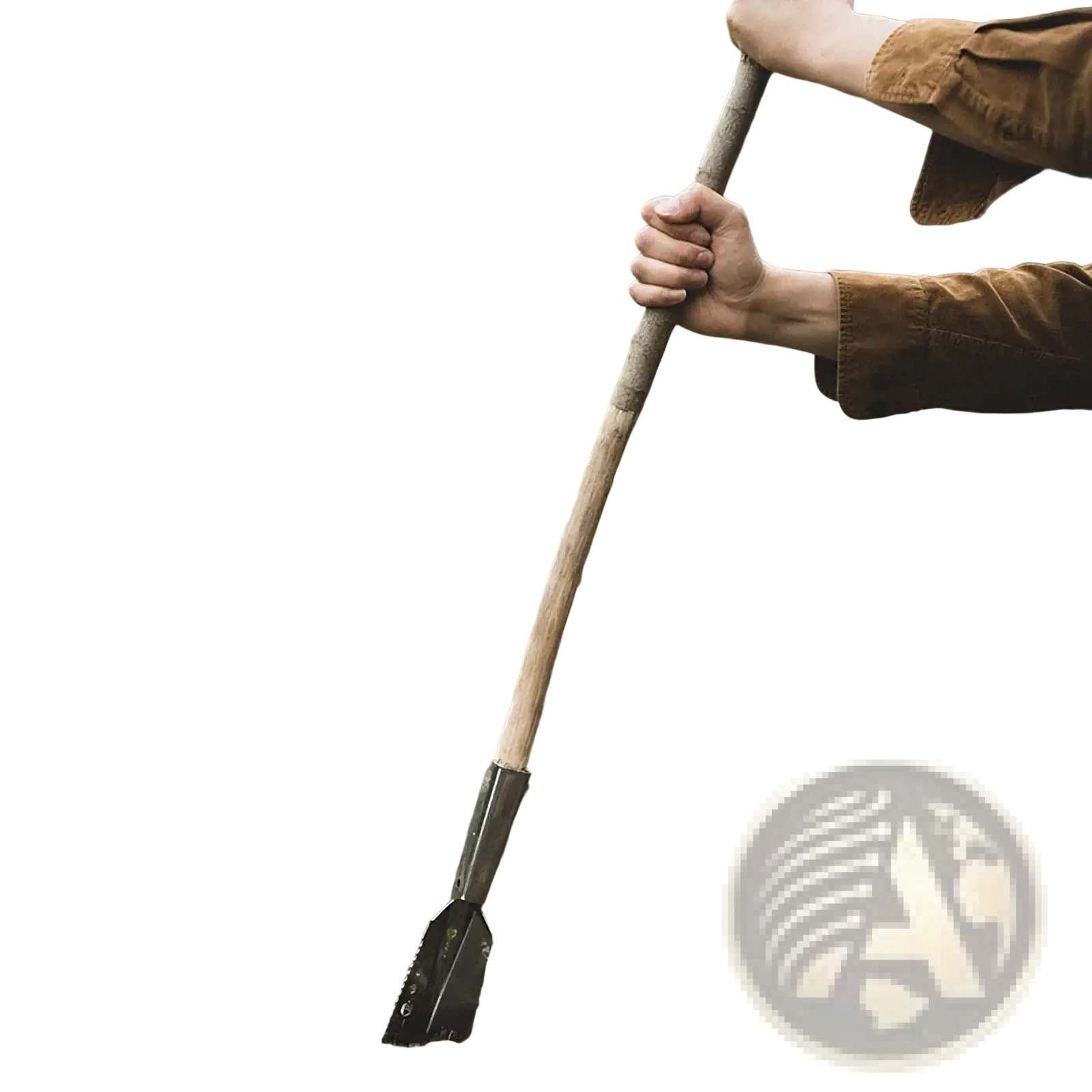 Naturehike multifunctional camping shovel with wooden handle and metal blade for tactical outdoor use