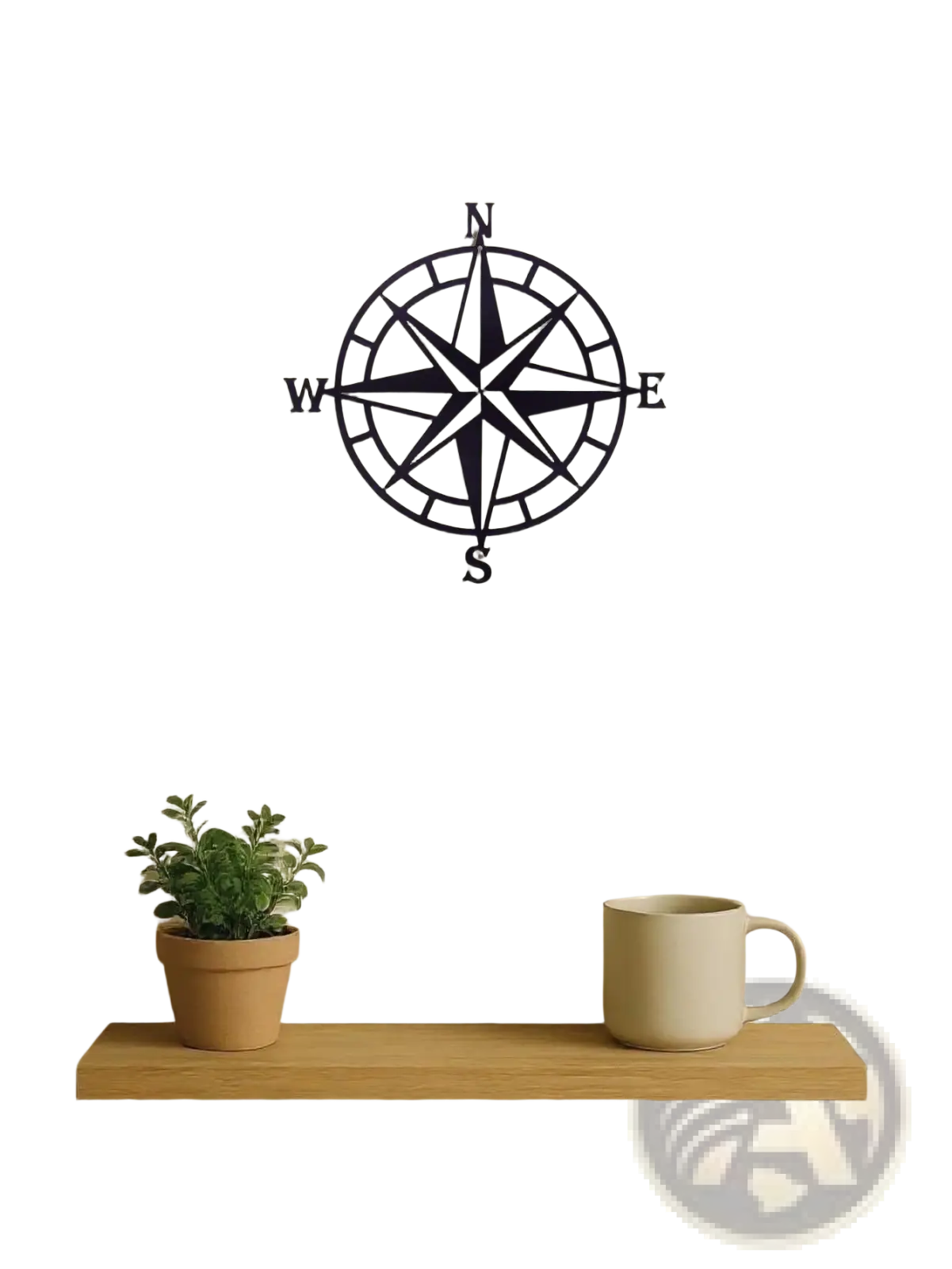 Black metal compass wall decor with engraved cardinal directions nautical compass metal wall art 11 inch decor
