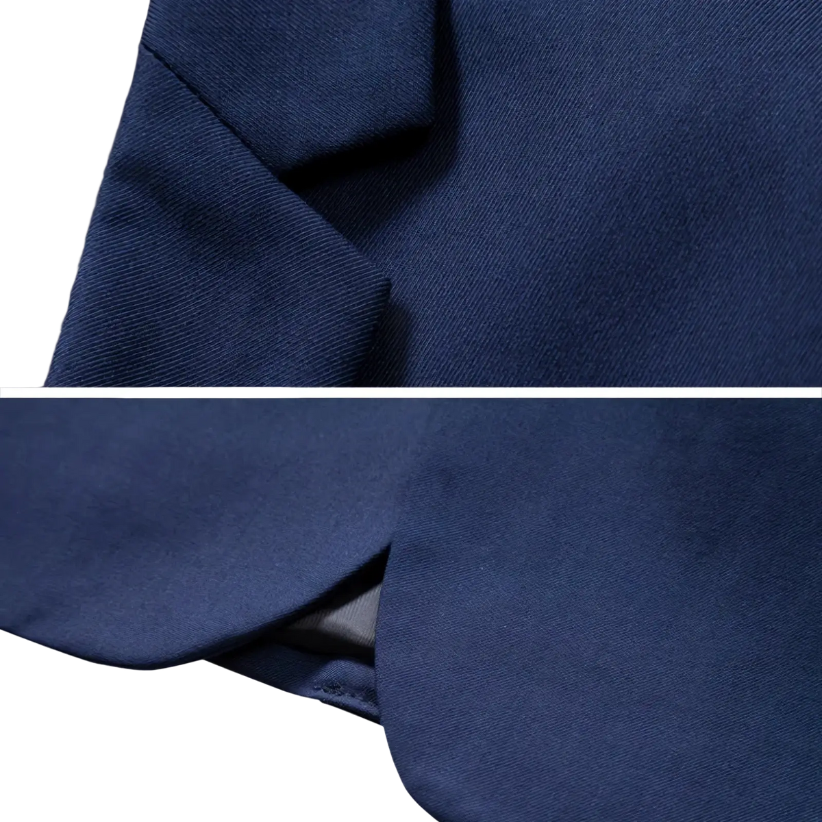 Navy blue mens casual blazer jacket made of textured wool with a sleek tailored fit for stylish occasions