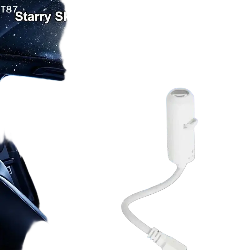 White cylindrical night light usb galaxy projector with bendable silicone gooseneck for multiple interchangeable projection