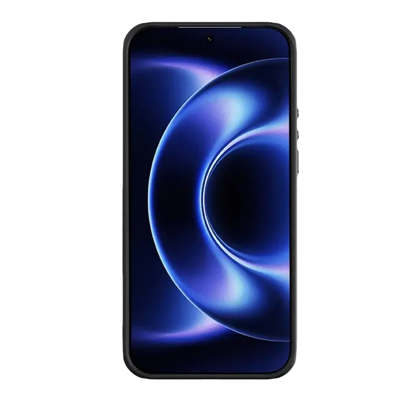 Black sleek nillkin carboprop phone case for xiaomi 17 ultra leica edition with immersive blue abstract swirls display