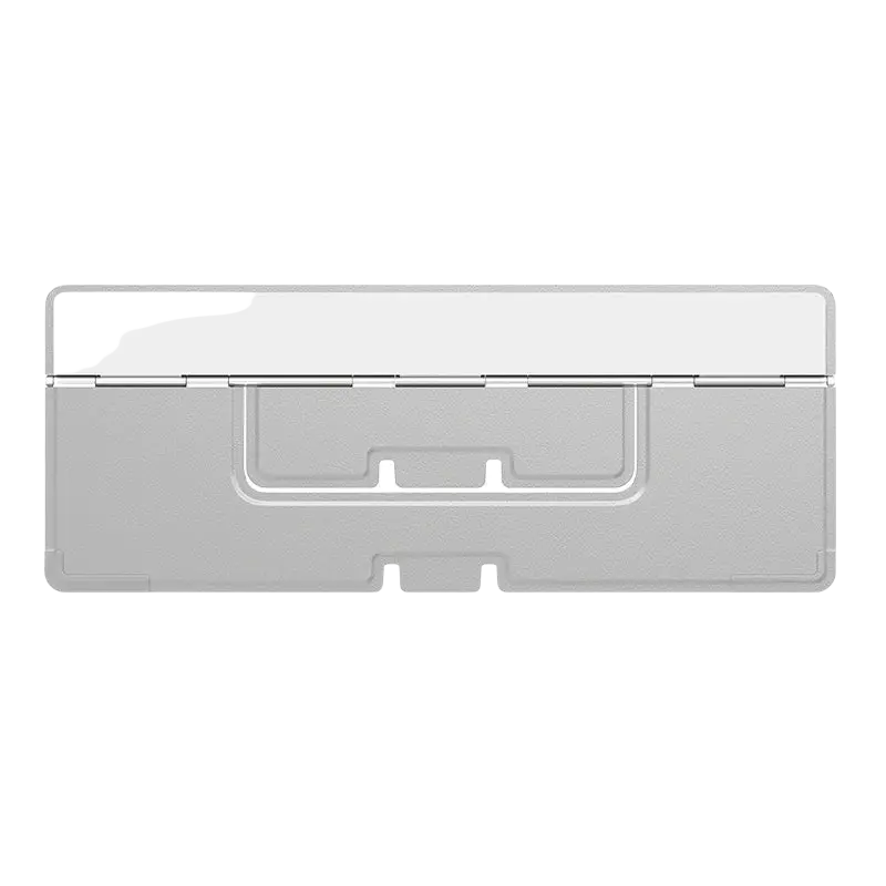 Gray rectangular nillkin dualwing adhesive laptop stand with minimalist design and integrated handle computer bracket type