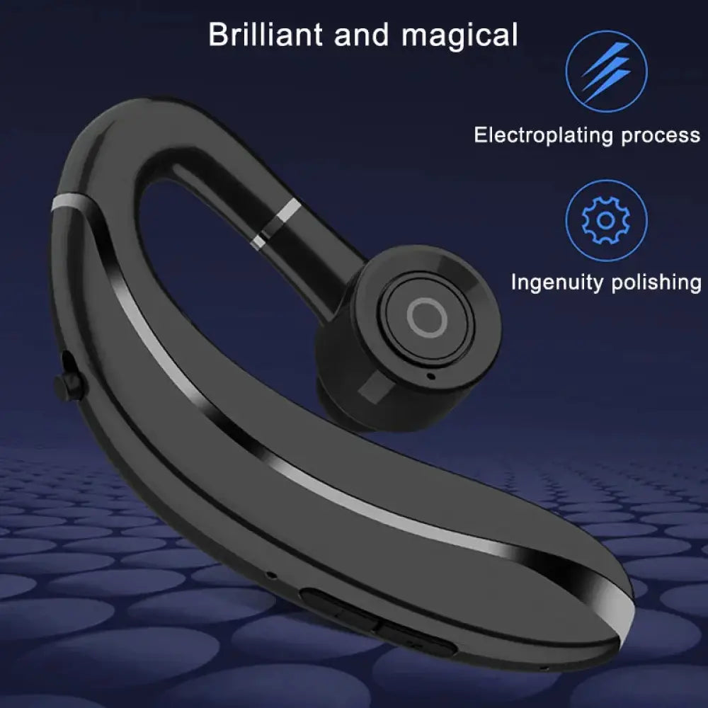 Black arbaglobal active noise cancelling wireless earbuds with sleek curved design and metallic accents