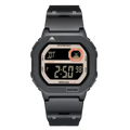 Black north edge digital watch with rugged rectangular abs plastic case and strap battery included 50m waterproof