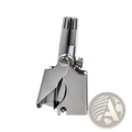 Silver metal nose clip with adjustable mechanism and textured grip for waterproof steel nose hair trimmer grooming kit