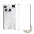 Clear tpu phone case in transparent design showing precise cutouts for triple-camera and buttons on the back of nothing phone 3