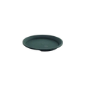 Dark green plastic nursery pots tray from 5pcs plastic flower pot set for efficient plant drainage and support