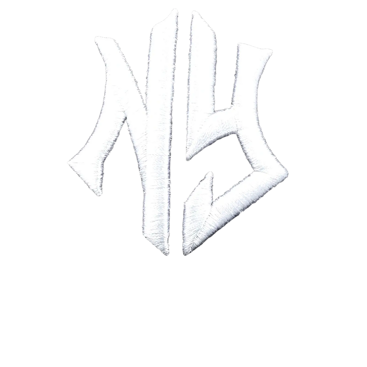 Black ny embroidered snapback hip hop hat featuring bold white logo on front in classic baseball cap design