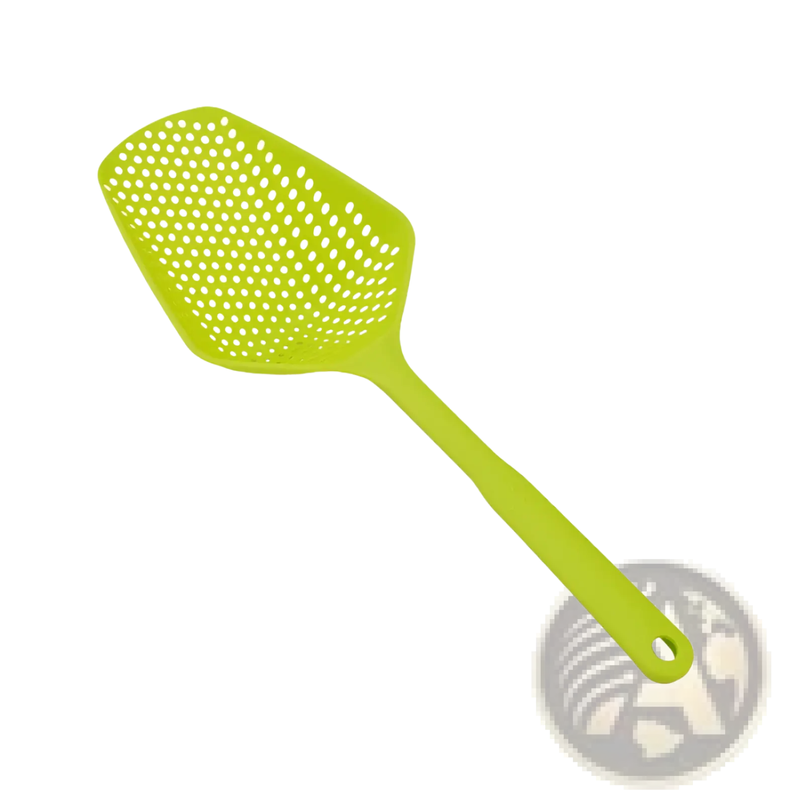 Bright lime green plastic fly swatter with perforated head and ergonomic handle for effective insect control