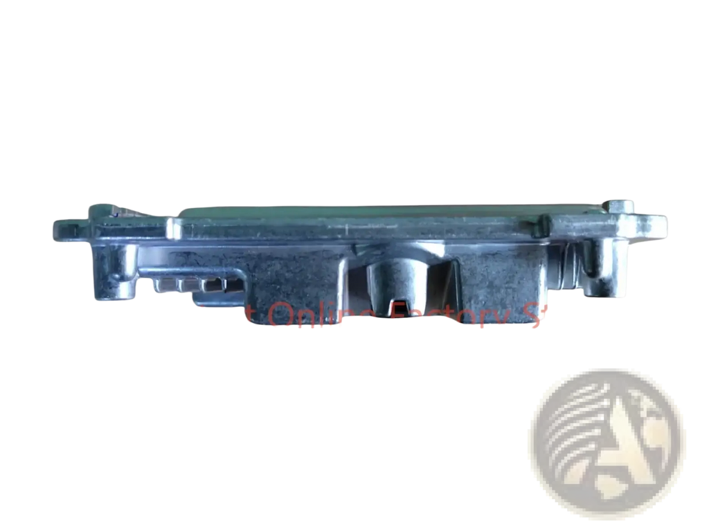 Oem 39110-03430 engine control unit ecu silver metal rectangular shape with multiple protruding parts back side view