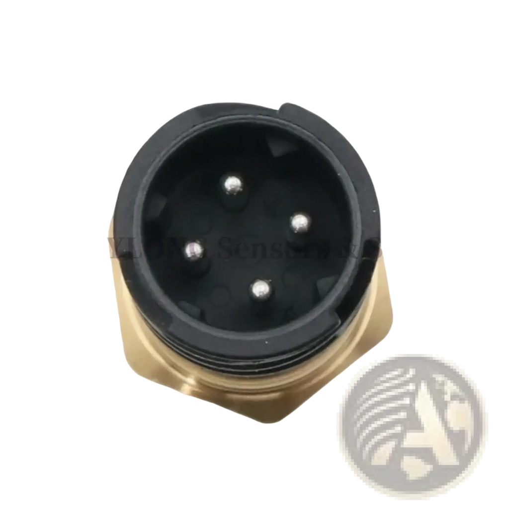 Black and brass-colored oil pressure sensor connector for daf cf xf 2126981 with three silver contacts visible