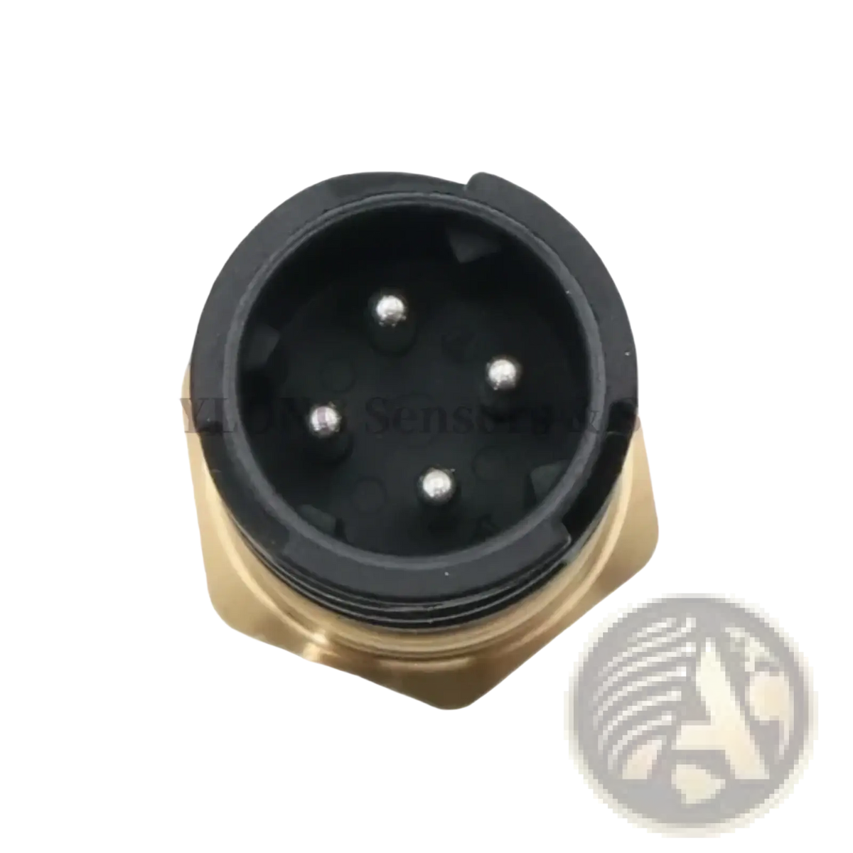 Black and brass-colored oil pressure sensor connector for daf cf xf 2126981 with three silver contacts visible