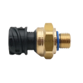 Oil pressure sensor for Daf Cf Xf 2126981 gold-colored brass with black plastic connector and blue o-ring visible