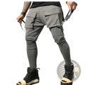 Olive green cargo sweatpants with slim fit gray cargo pants design multiple pockets and reinforced knee panels