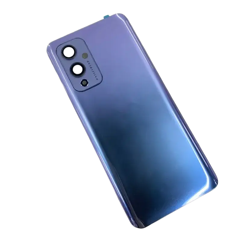 Oneplus 9 glass back cover repair replace door in purple gradient with triple camera lens and 1plus9 branding visible