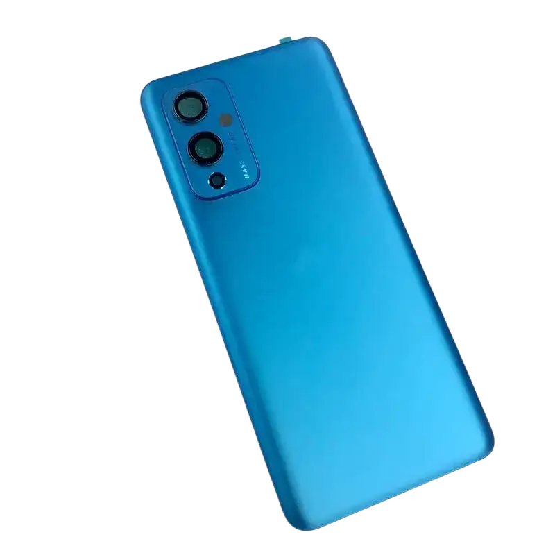 Vibrant blue glossy glass back panel for oneplus 9 with dual camera module for cover repair replace door