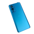 Vibrant blue glossy glass back panel for oneplus 9 with dual camera module for cover repair replace door