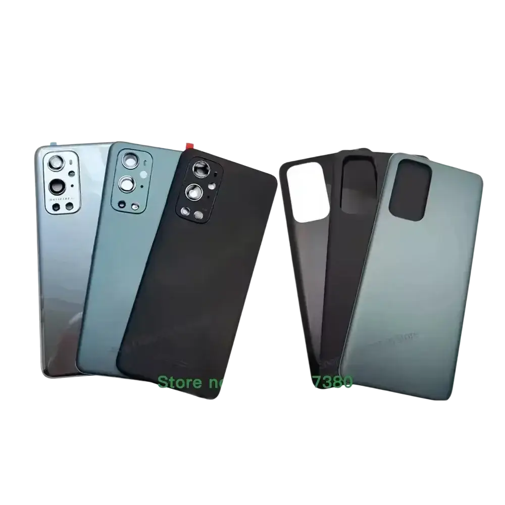 Oneplus 9 pro replacement back cover glass panel in gradient gray matte black and glossy black with camera cutouts for pro replacement protection time and china post delivery