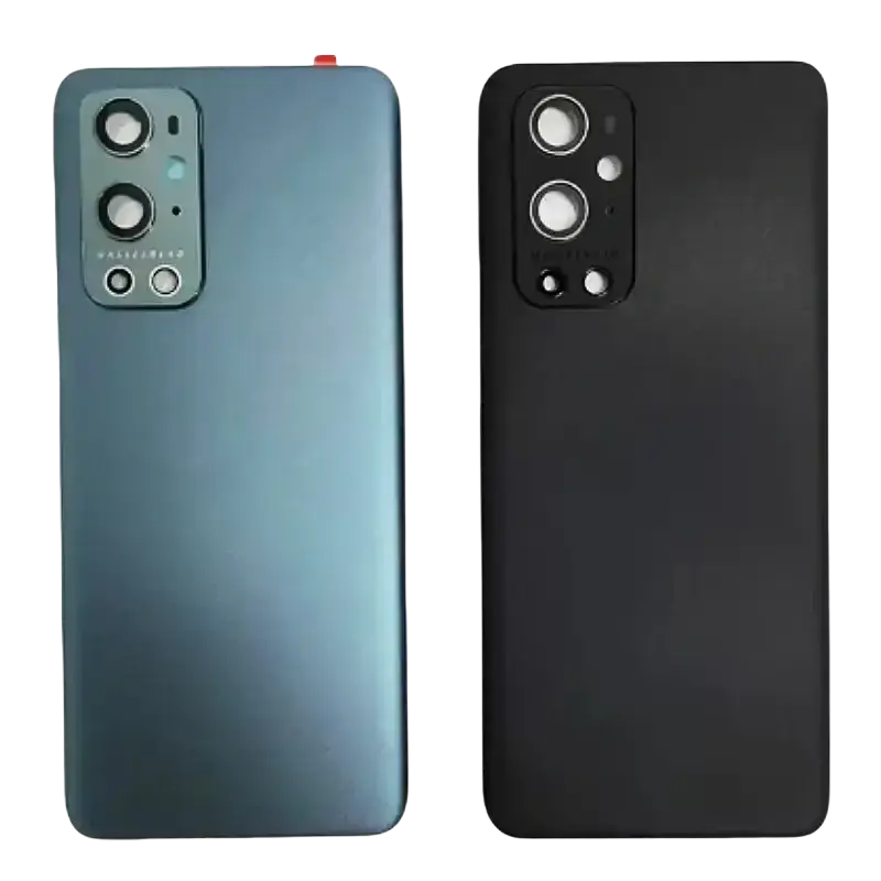 Oneplus 9 pro replacement back cover glass panel in gradient teal blue and solid black with multi lens camera module for protection time and china post shipping