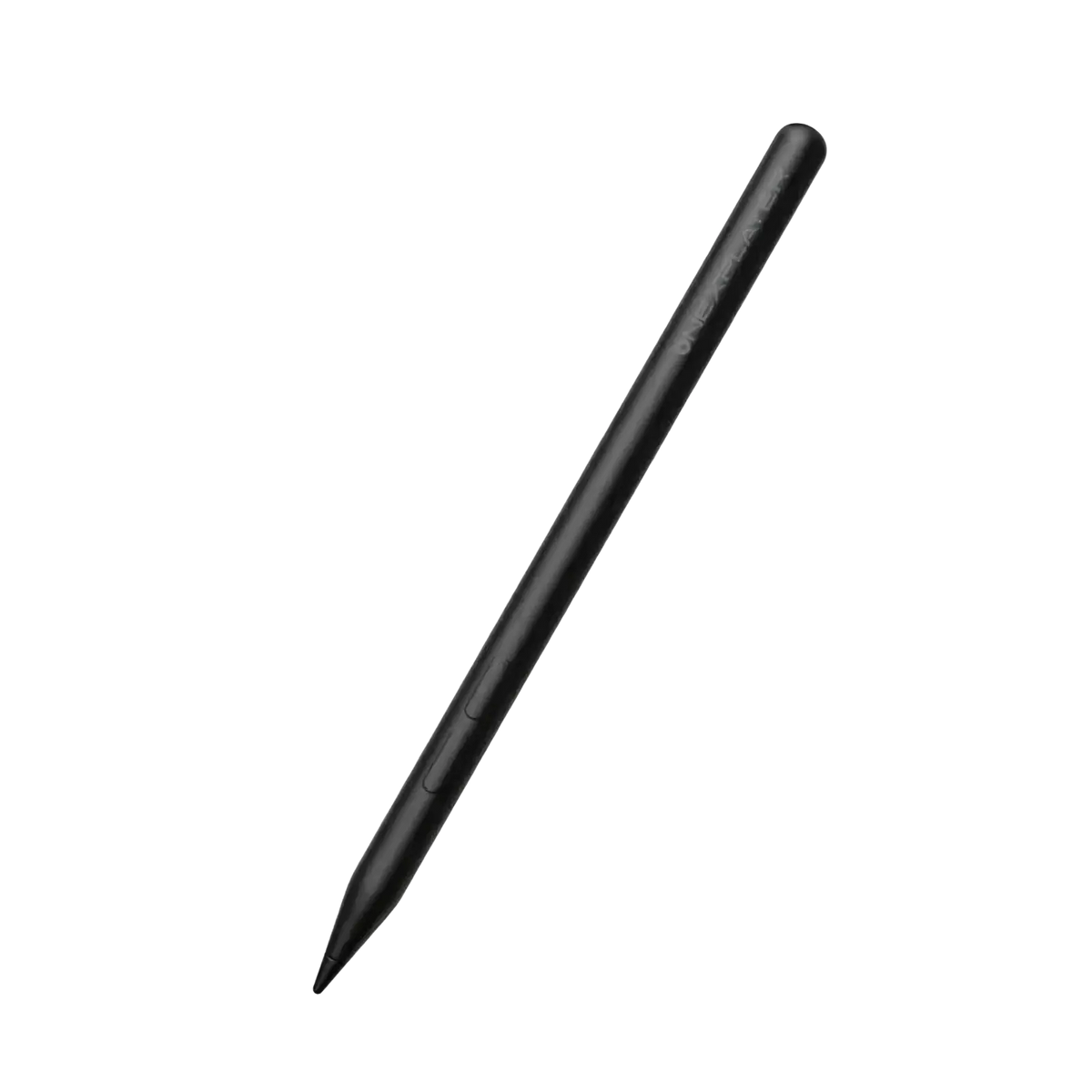 Black stylus pen with sleek matte finish and subtle branding from onexplayer super x accessories and storage kit