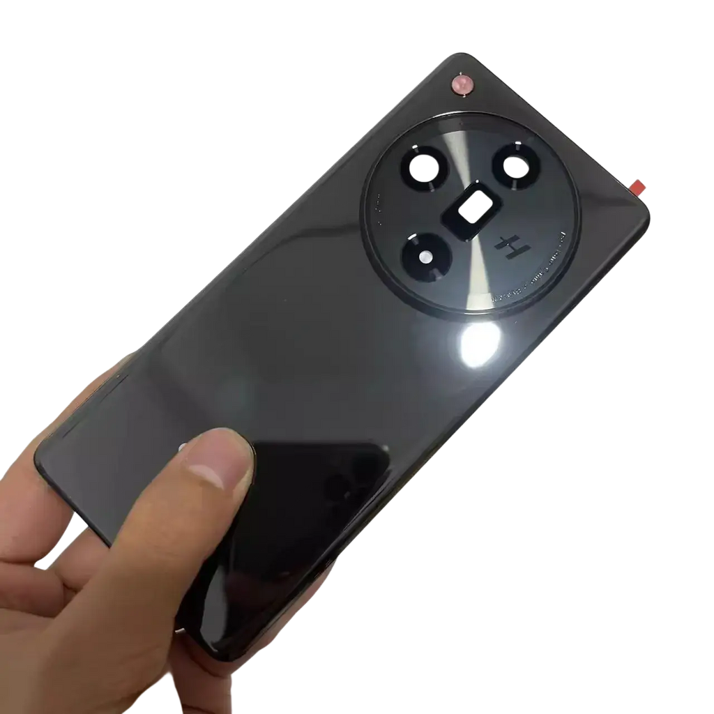 Black glossy oppo find x7 smartphone back cover featuring circular triple lens camera module for cover repair replace door