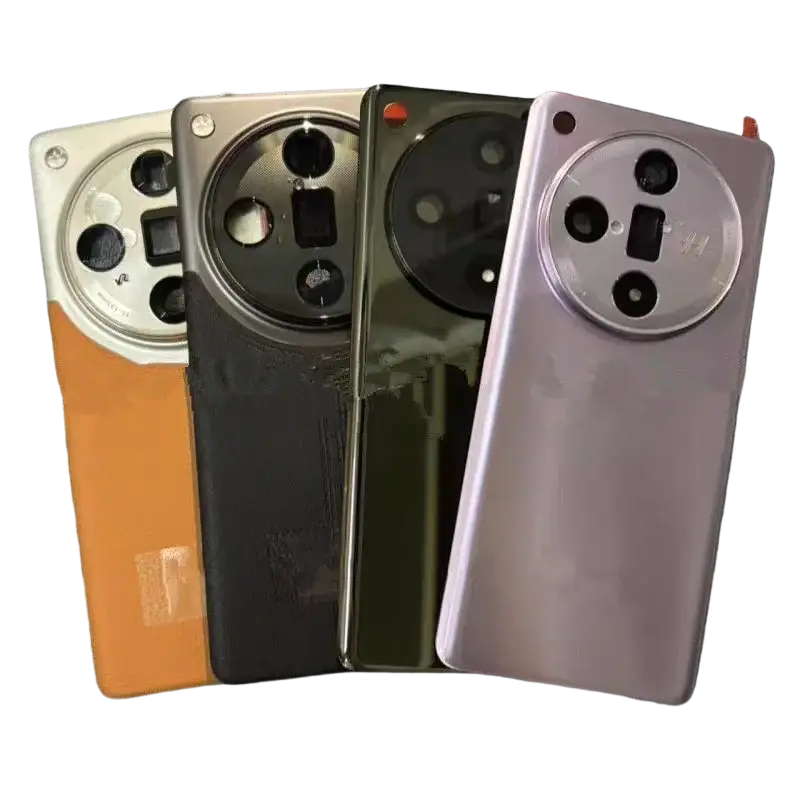 Four oppo find x7 replacement back covers with circular camera module in silver black green and lavender for cover repair replace door