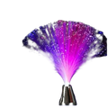A vibrant optic fiber led atmosphere light with cycle flashing features a metallic base and emits purple and blue light