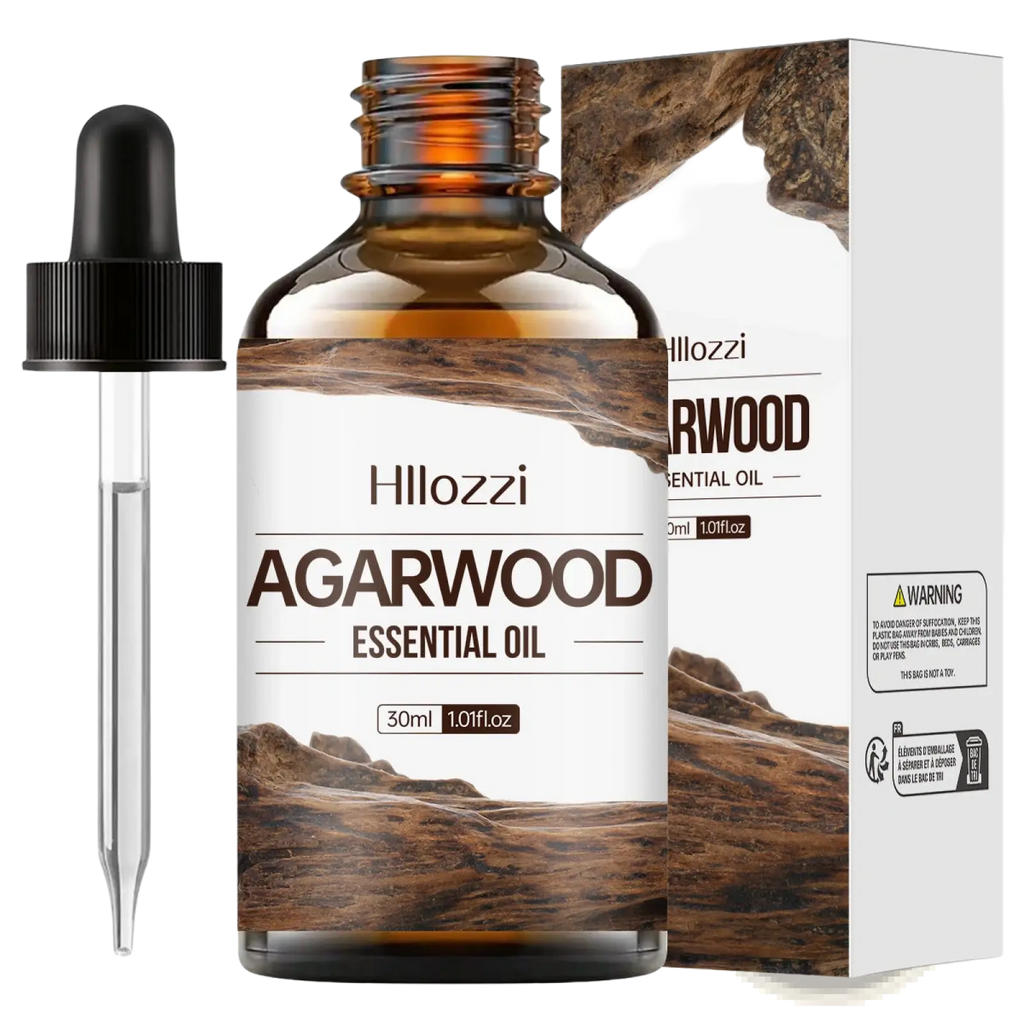 Hillozzi organic myrrh and wintergreen essential oil in a 30ml amber glass bottle with black dropper