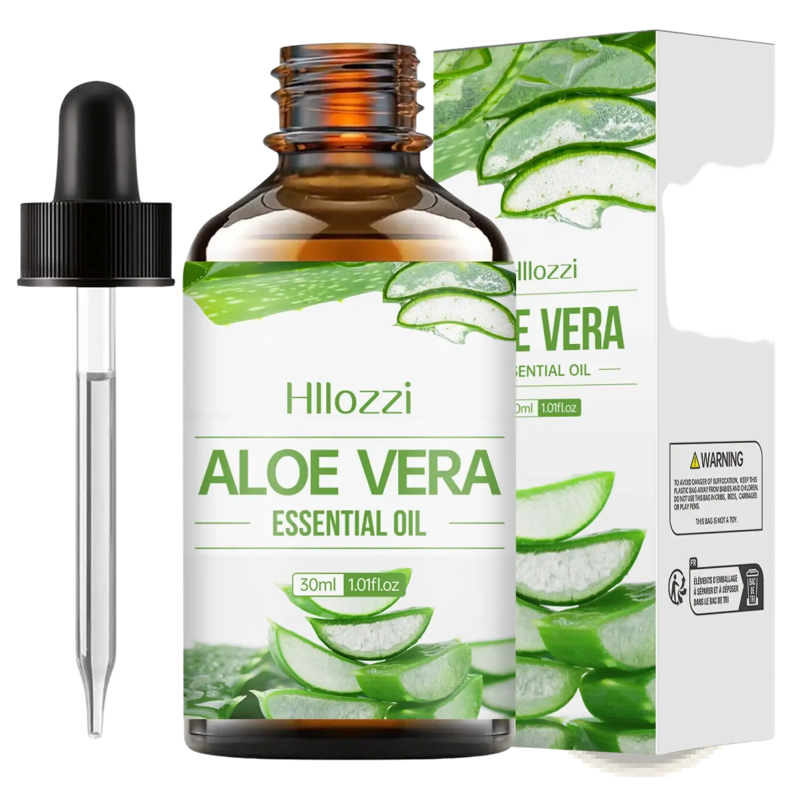 Hillozzi organic myrrh and wintergreen essential oil 30ml in amber glass bottle with black dropper and packaging