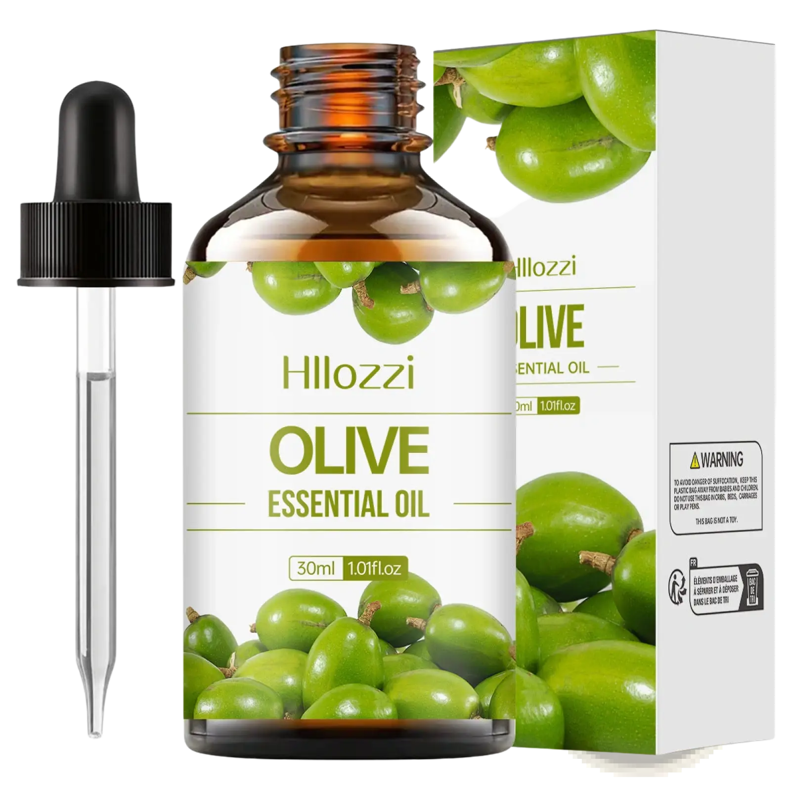 Hillozzi organic myrrh and wintergreen essential oil in a 30ml amber glass bottle with a black dropper