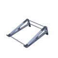 Gray aluminum Orico portable laptop stand with sleek minimalist design and adjustable height for 15-17.4 inch laptops