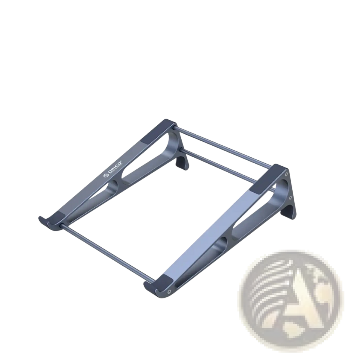 Gray aluminum orico portable laptop stand with sleek minimalist design for 13-14 inch laptops and desktop riser