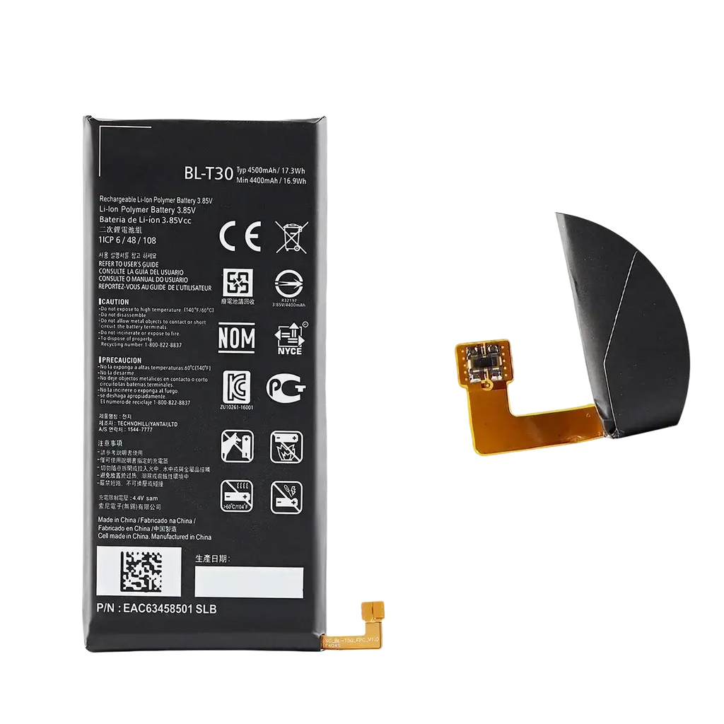Original bl-t30 black lithium polymer battery with gold flexible connectors for lg m320f m320n x power 2 models