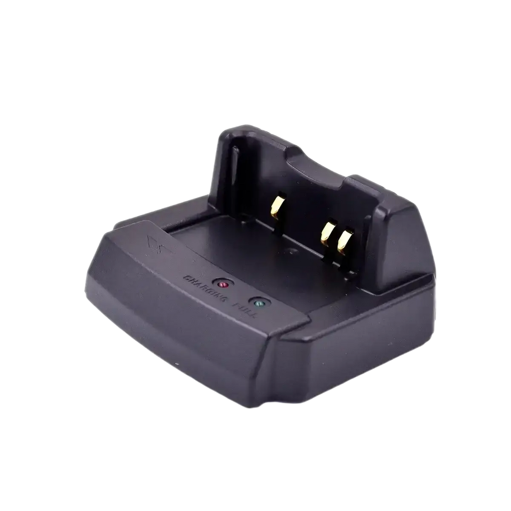 Black plastic original yaesu cd41 rapid charger cradle with gold contacts and indicator lights for vx8dr ft5d models