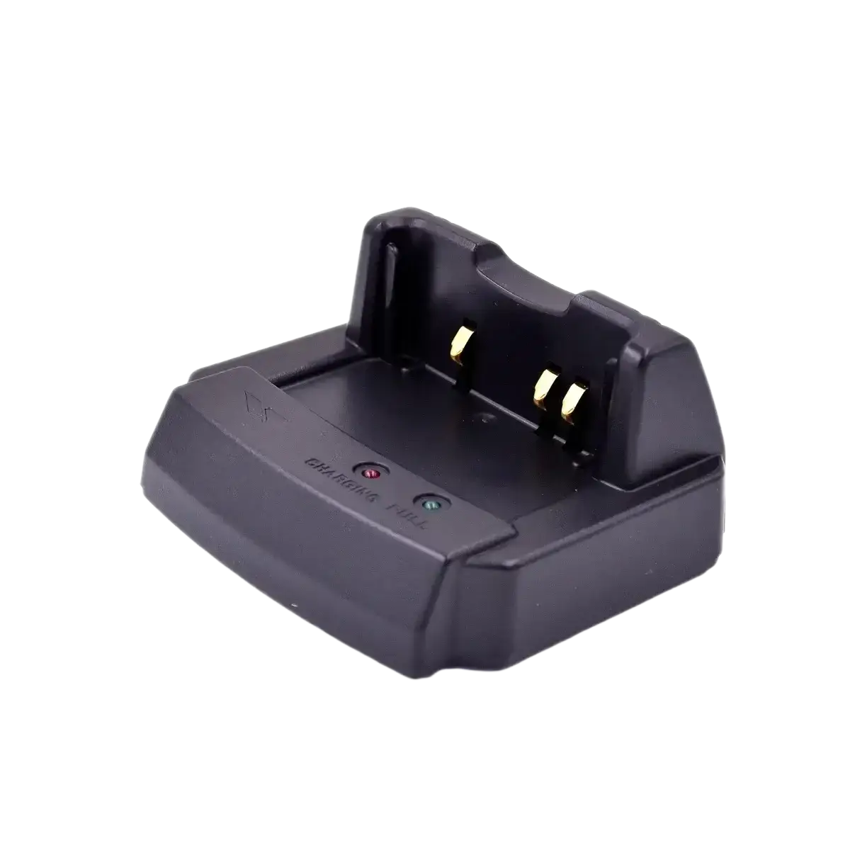 Black plastic original yaesu cd41 rapid charger cradle with gold contacts and indicator lights for vx8dr ft5d models