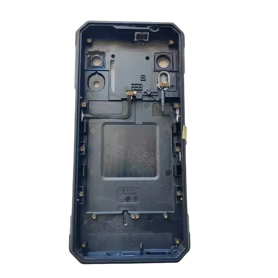 Black plastic back housing with internal mounting points for oukitel wp30 pro replacement back cover case
