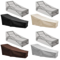 Outdoor chaise lounge covers waterproof weatherproof in black beige brown and gray for durable outdoor protection