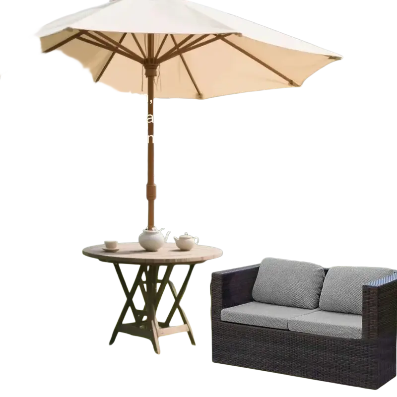 Dark brown wicker loveseat with gray herringbone cushioned seating designed as an outdoor patio sofa cushion cover